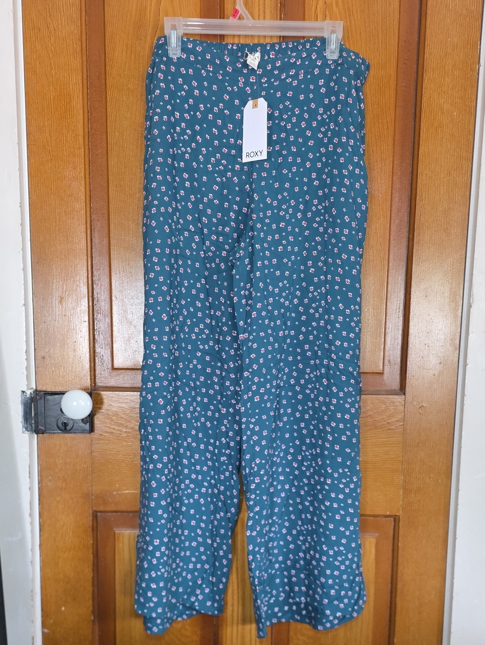 Roxy Teal Floral Wide-Leg